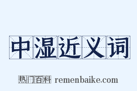 中湿近义词是什么意思的图片